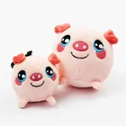 Best-selling Squishy Animal Pig Smiley Face Stress Ball Lovely Squeezable Soft Kids Plush Round Stress Ball