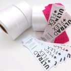 Factory Price Clothing Brand Woven Care Label Satin Ribbon Print Label