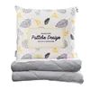 Dual-use Cushion Sofa Multifunction 2 in 1 Printed Pillow Quilt