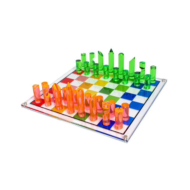 New Design Acrylic Chess Board Anti Broken Elegant Acrylic Chess Game