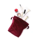 P.Travel Girls fashion velvet drawstring cosmetic makeup bag funny travel organizer toilet bag