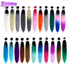 yaki hair wholesale Jumbo straight pre stretched braiding hair pre tipped twisted ombre crochet braiding hair EZ Braids