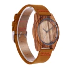 Watch Western Watches China Wholesale Factory Crazy Horse Leather Strap Zebra Wood Watch