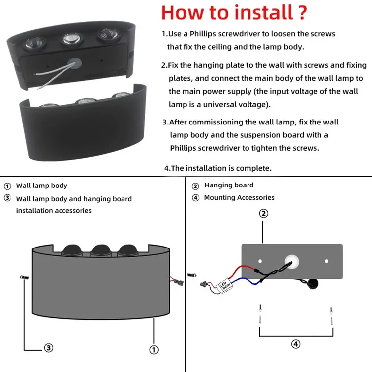 7W Outdoor surface Mounter Up And Down LED Wall Light