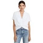 Yunyafashion Best Selling Quality Ladies Twist Front Dolman Sleeve Top