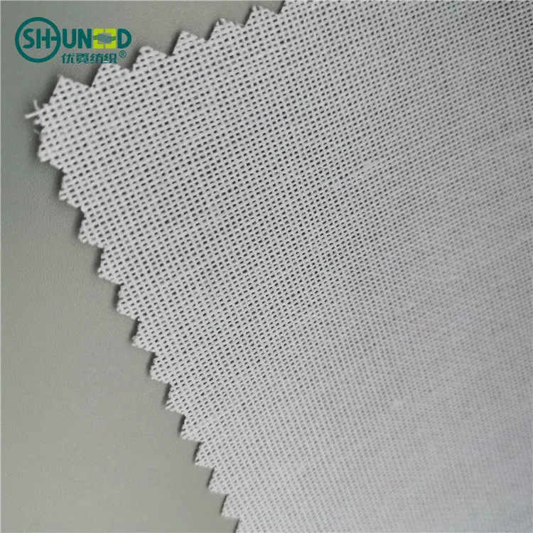 100% polyester woven fusible cap interlining