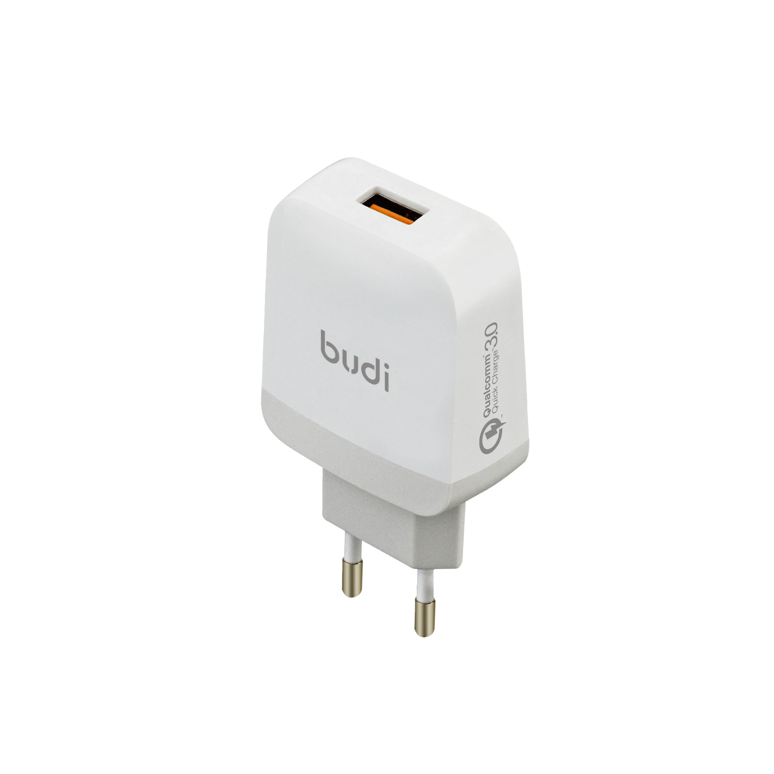 budi/oem qc 3.0 18w 快速充电通用 usb 墙充电器欧盟插头便携式 qc3.