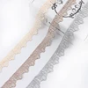 custom lace fabric embroidery decorate beige lace trim for dress border