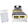 Competitive price wood working 4 axis cnc router 3d carving cylinder multi heads engraving machine