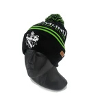 Custom Winter Cap Knitted Hat Beanie With Leather Label Embroidered Beanie Hat