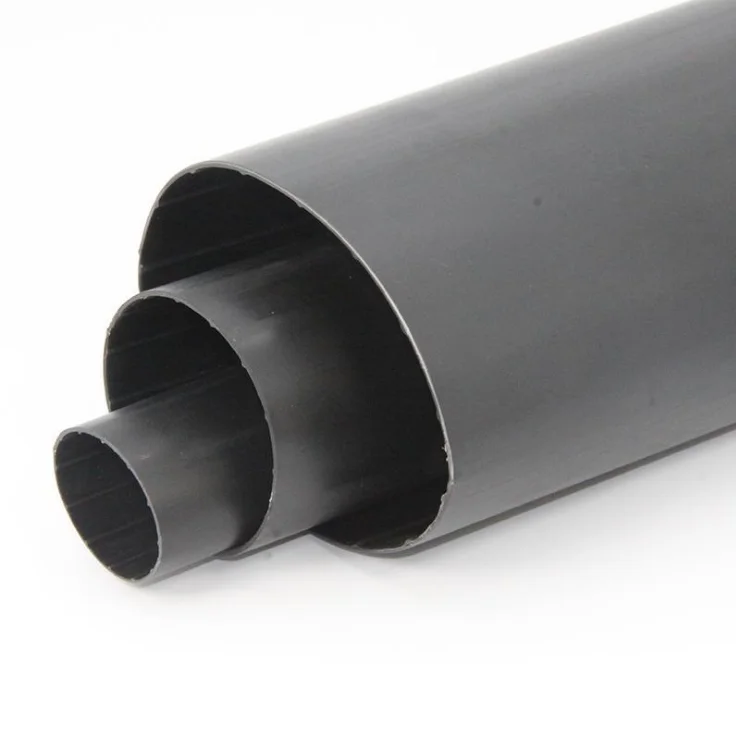 1.22m/pcs black waterproof Insulation Heat Shrinkable sleeve Medium Wall Heat Shrink Tubing