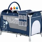 Wholesale popular foldable travel playpen bed luxury multifunctional baby crib with toys