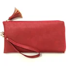 red fashion trendy hot sales women ladies pu leather wallet purses