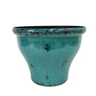 Wholesale outdoor garden decorative rusty round plastic flower pots planters