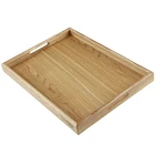 Wholesale Bamboo Wooden Food Serving Tray with Handles