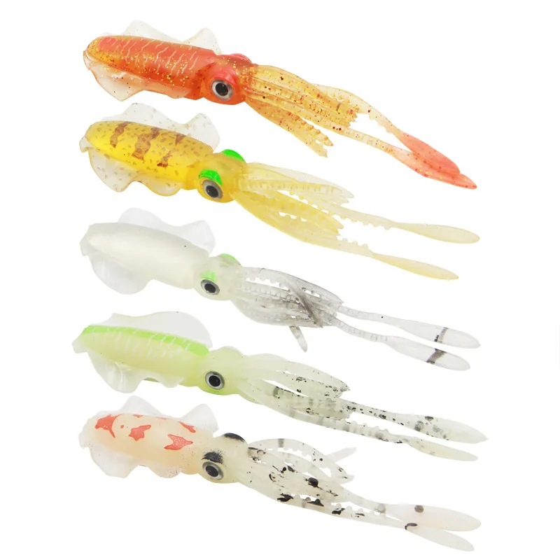 11.8/"//30cm Soft Octopus Squid Skirts Lure Bulb Trolling Hoochies Saltwater Lures