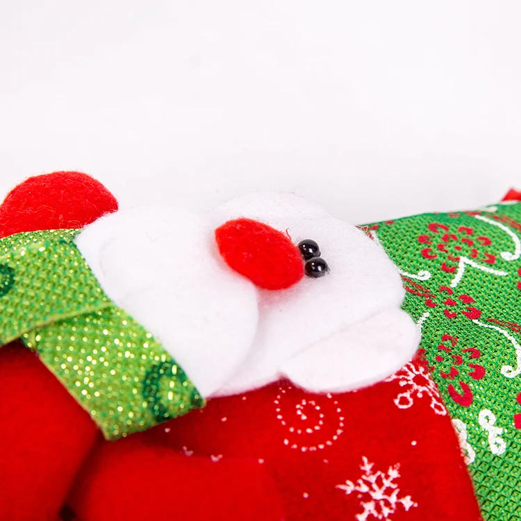2020 christmas polyester stockings set with cotton waffle towel
