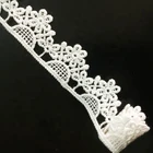 Wholesale DIY bridal fabric embroidery chiffon lace trim white ribbon hand underwear, wedding dress accessories
