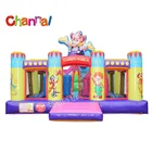 Funny circus theme inflatable combo playground obstacle