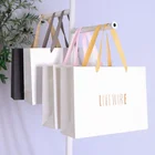 Paper Gift Bags With Handle Ribbon Paper Bag Competitive Price Fashion Paper Packaging Gift Bags With Ribbon Handle