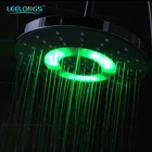 Rainfall 8inch Red Green Blue 3 Color Changing Led Lighting Round Rainfall LED Shower Head