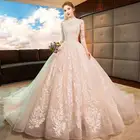 outdoor sweetheart sexy open back wedding dress long sleeve muslim turkey istanbul