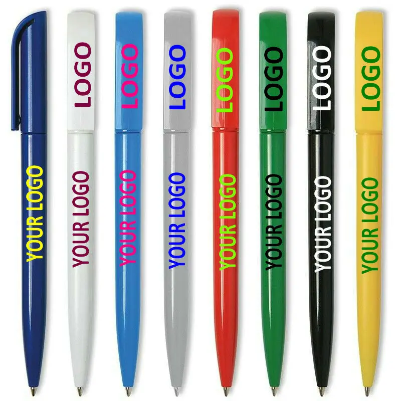 cheap giveaway plastic transparent twist action ball pen with