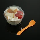 Disposable food grade plastic ice cream bowl and spoon