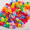 Mix Opaque Neon Acrylic 9x6mm Pony Bead with 4mm Large Hole