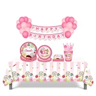 MM037 Candy theme Tableware set Happy birthday party supplies lollipop table supplies set kids birthday party decoration