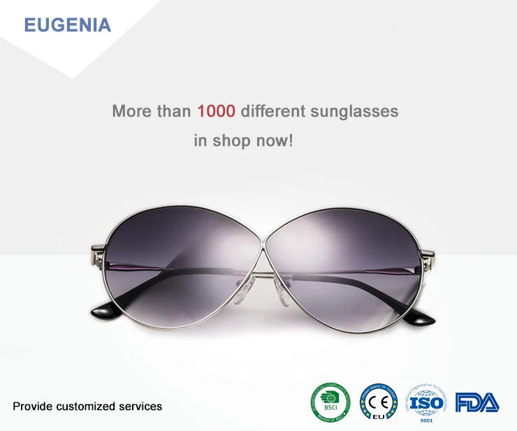 EUGENIA Oversize One piece Trendy Designer Frame Women Custom UV Sunglasses