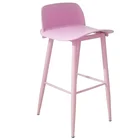 Bar Chair High Quality Cheap Modern Design Customized PP Back Seat Powder Coating Metal Leg Plastic Bar Chair