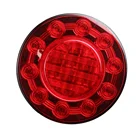 100% Waterproof 4" E4 LED Bus Trailer Truck Round Stop Tail Light Rear Combination Lamp