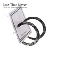 2019 Trendy Acrylic Deep Gray Channel Earrings Large Hoop Earrings