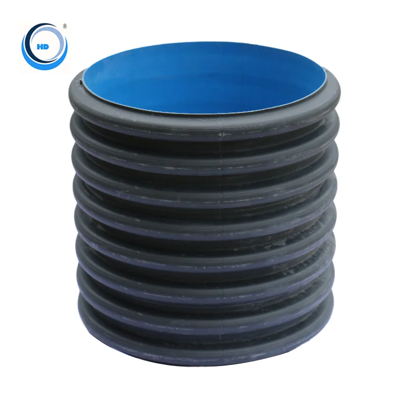 standard size 1000mm large plastic corrugated drain hdpe pipe