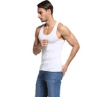 White Vest Custom Casual White Vest Men Sexy Short 100% Cotton Tank Tops