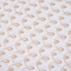 RTS Metallic embroidered bridal white lace fabric embroidery handmade