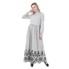 High Quality dubai Islamic Long Dress Sweater embroidered clothing muslim egyptian dresses abaya