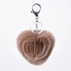 Rabbit Fur Rabbit Fur Ball Fashion Girls Rabbit Fur Balls / Heart Fur Keychain / Rex Rabbit Fur Keychain