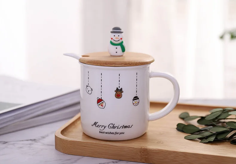 christmas snowman ceramic mug