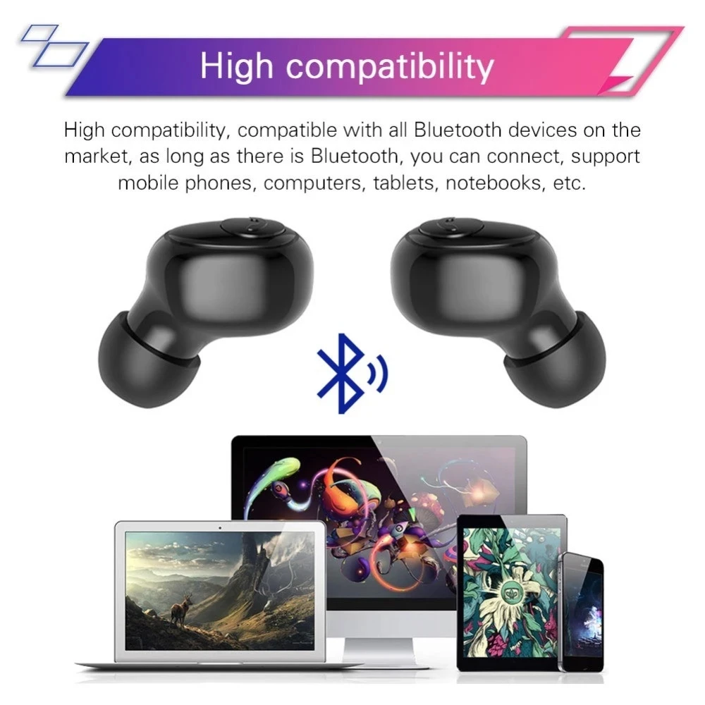 G6S Bluetooth Earphones TWS Headphones 8D Stereo Sport Wireless Earbuds Waterproof Earpeices Wireless Charging 3500mAh chargebox - ANKUX.COM