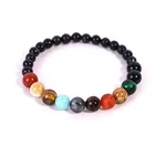 Stone Gem Drop Shipping Solar System 8 Planet Bracelet Guardian Star Natural Stone Bead Bracelet Gem Bangle
