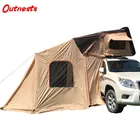 3 4 person camping SUV hard shell car roof top tent hard shell rooftop tent for sale with annex canopy awning