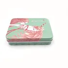 Small rectangle metal tin box for gifts/playing cards storage