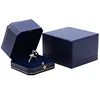 Customized logo superior quality plastic couple single proposal jewelry engagement ring box for men