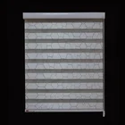 QIDA design automatic geometrical semi blackout zebra window blind curtain