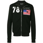 Wholesale Mens American Flag Sweatshirt Jacket Fashion Unisex Zipper Jacket Sweatshirt Without Hood