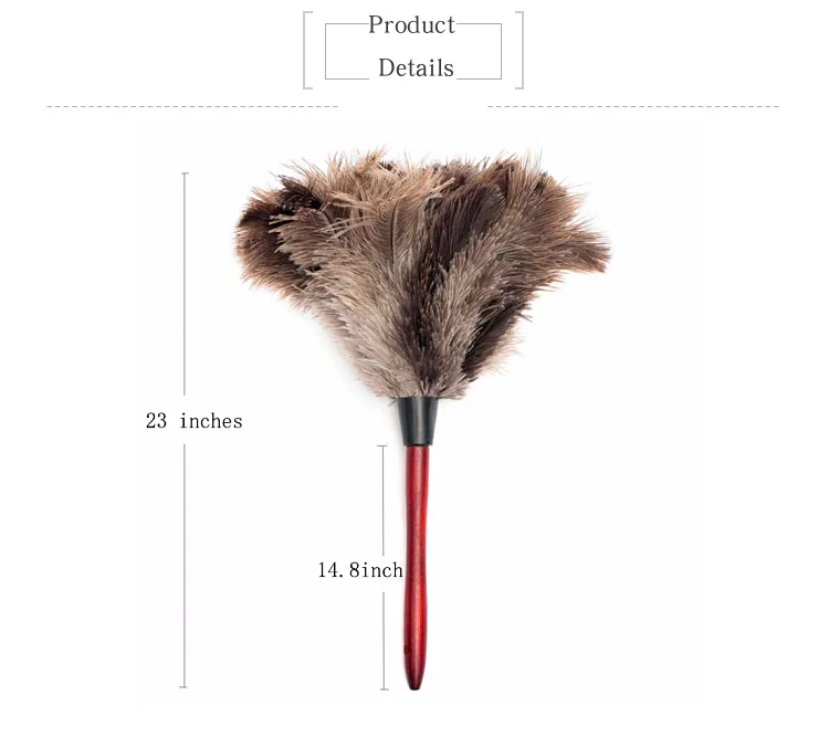 23" Ostrich Feather Duster with Wooden Handle