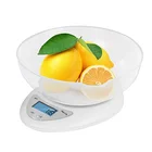 Digital Kitchen Scale White 5kg, Bowl Kitchen Cooking Scale