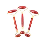 red agate double head facial jade massager roller